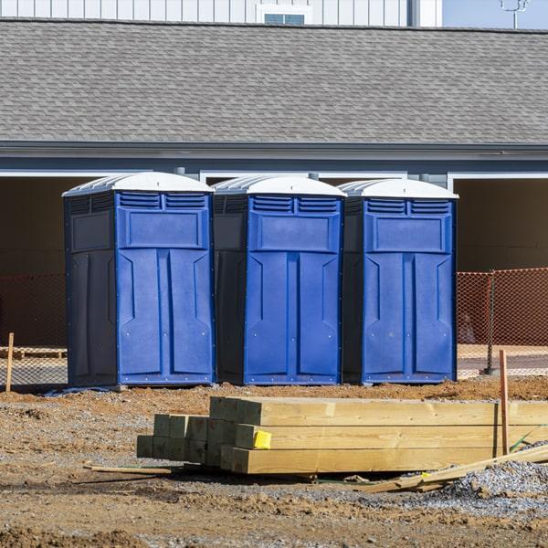 the portable toilet can be moved around on the work site as needed